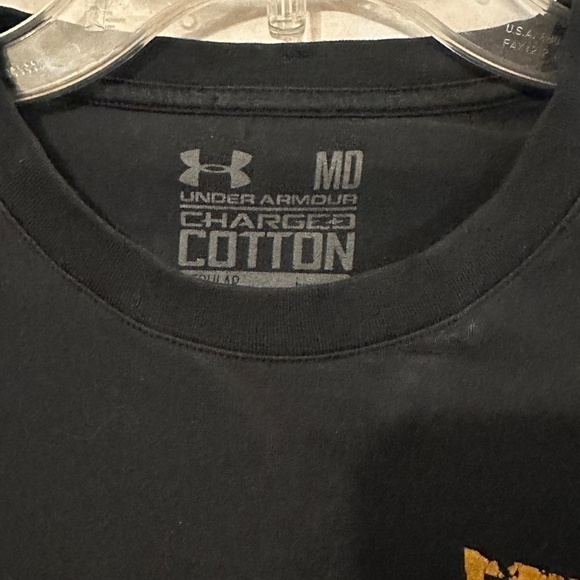 Under Armour Black Short Sleeve Athletic T Shirt Tee - Picture 6 of 7